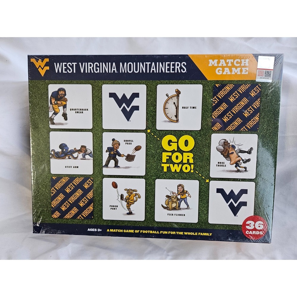 NCAA West Virginia Mountaineers Licensed Memory Match Game‎
